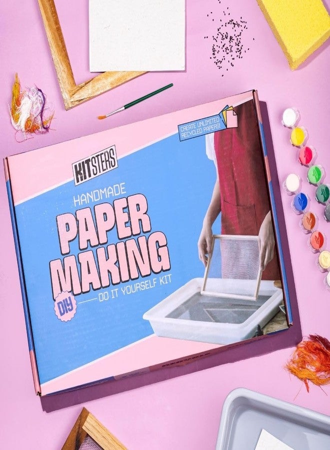 KITSTERS DIY Handmade Paper Making Kit | Make Recycled Textured Paper | DIY Kit for Kids, Adults, & Teens | Craft Kit, Mould & Deckle Included | Adult Hobbies | New Crafts to Try - Image 1